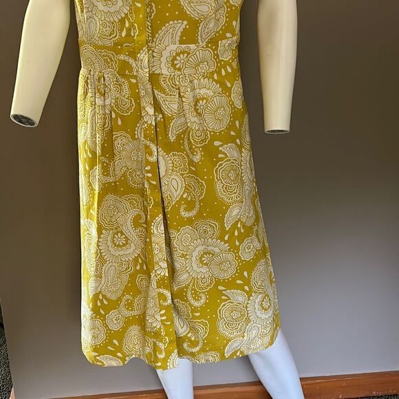 Boden Mimosa Yellow Paisley Garden Leila Shirt Dress 12 - Picture 3 of 12